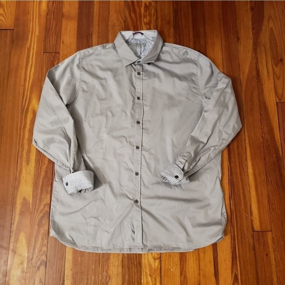 Ted Baker London Mens Luxury Button Front Shirt Si